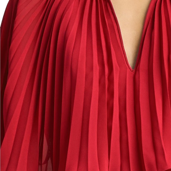 ZAC POSEN
Pleated Chiffon Cape Dress - Picture 4 of 16